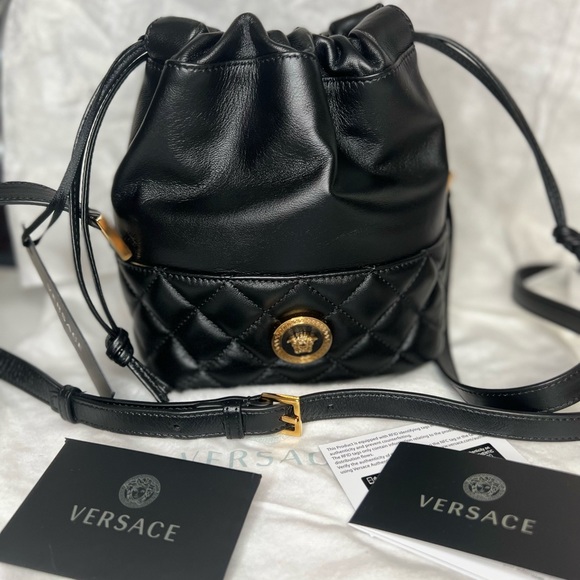 NWT Versace Lambskin bucket bag - Picture 1 of 10